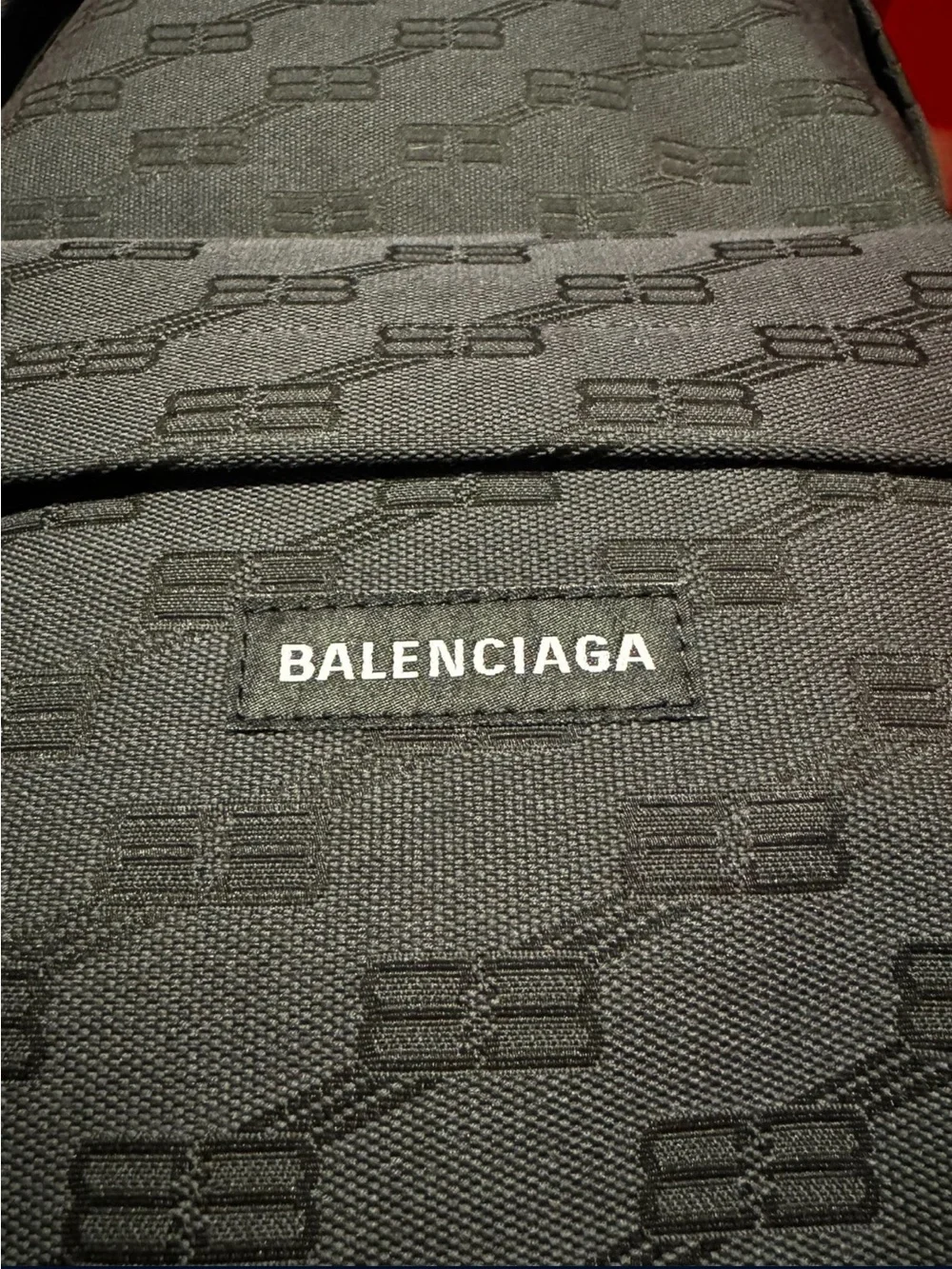 Balenciaga Gray & Black Monogram Backpack w/ Dust Bag & Original Box